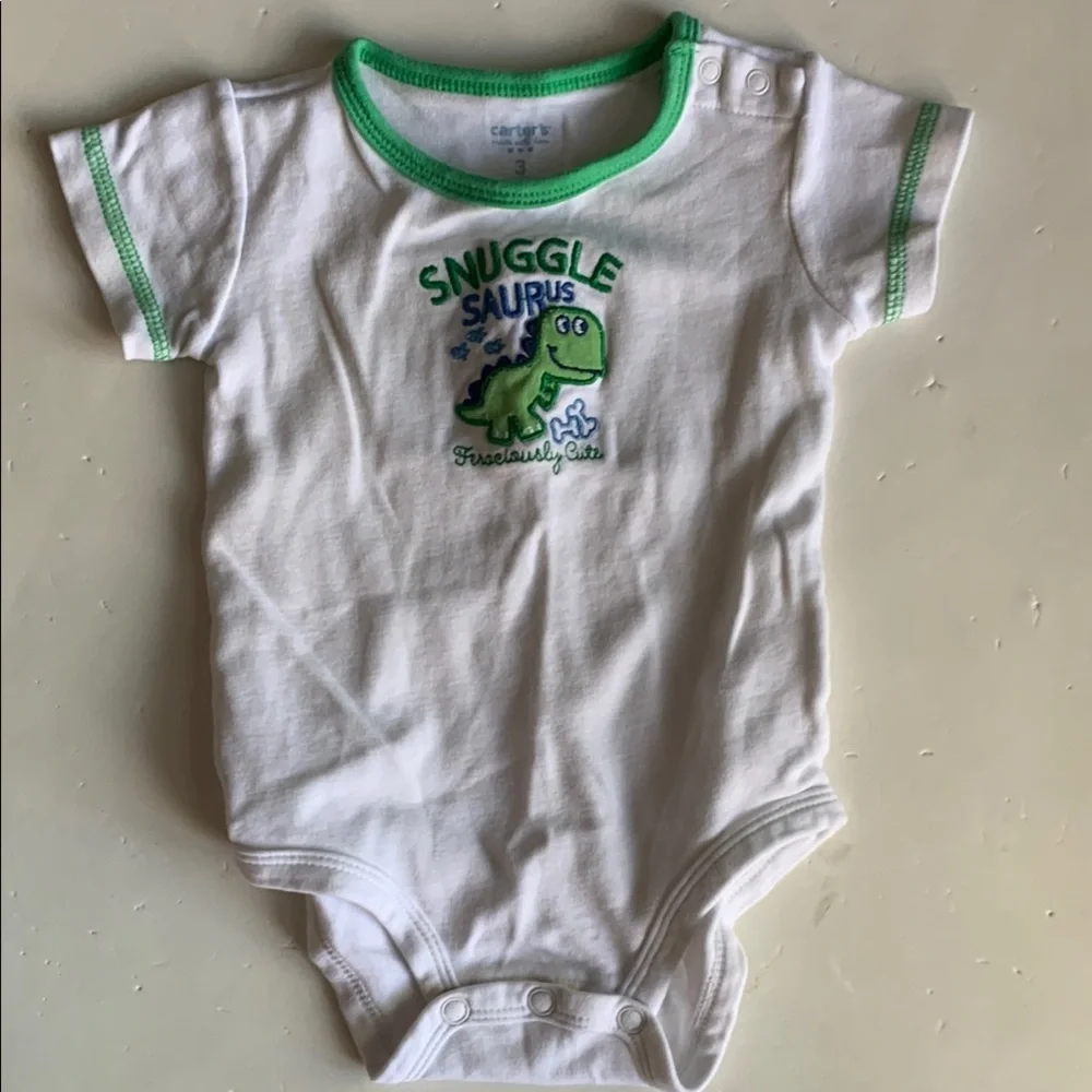 Set of 4 Carters 3M Dinosaur, Alligator, & Shark Bodysuit